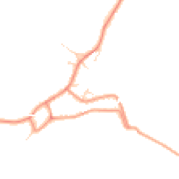 Daytime road noise heatmap for DE72 2HX