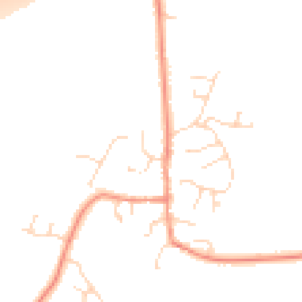 Daytime road noise heatmap for DE72 2UH