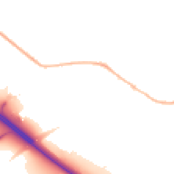 Night-time road noise heatmap for DE72 2WD