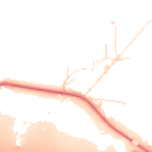 Daytime road noise heatmap for DE72 2WE