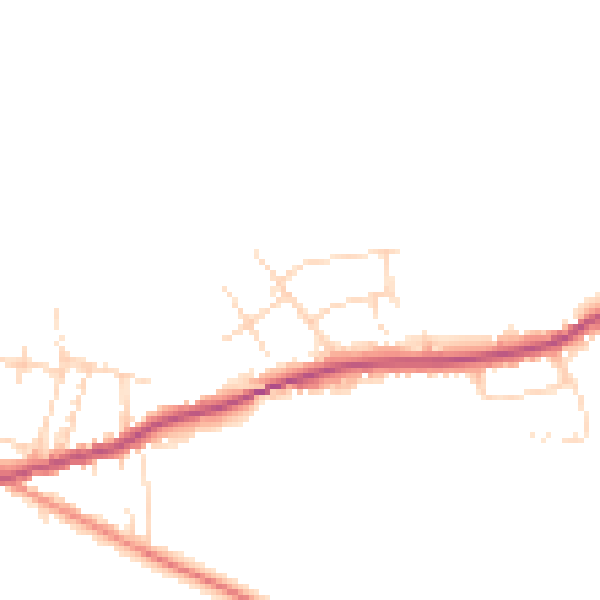Daytime road noise heatmap for DE72 3DF