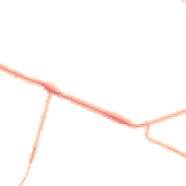 Night-time road noise heatmap for DE72 3GW