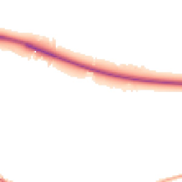 Night-time road noise heatmap for DE72 3HZ