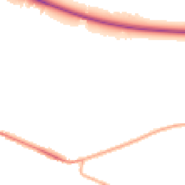 Night-time road noise heatmap for DE72 3JD