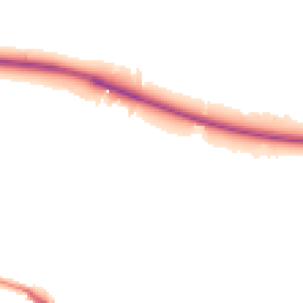 Night-time road noise heatmap for DE72 3JQ