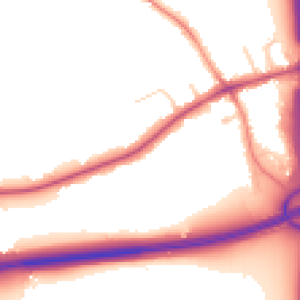 Daytime road noise heatmap for DE72 3SY