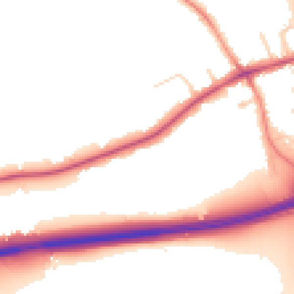 Daytime road noise heatmap for DE72 3TW