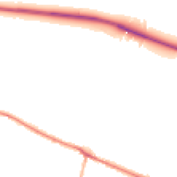 Night-time road noise heatmap for DE72 3UR