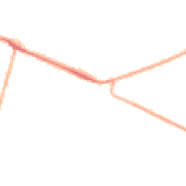 Night-time road noise heatmap for DE72 3WG