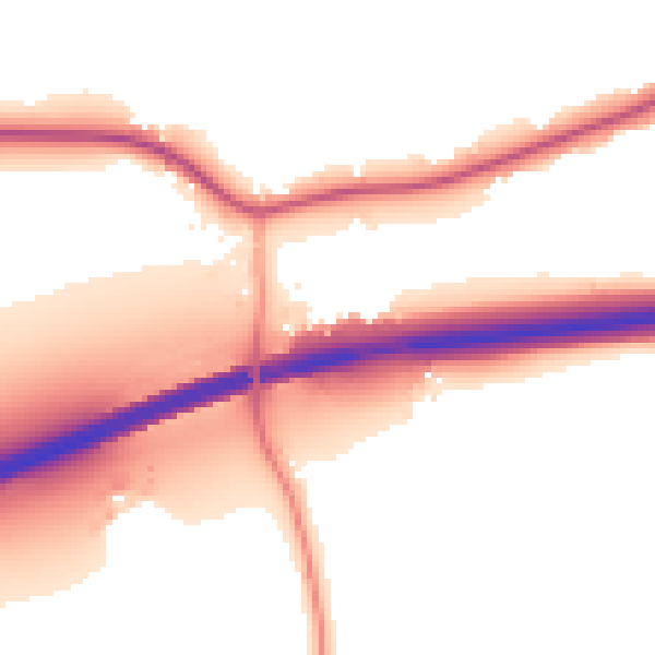Daytime road noise heatmap for DE72 3WN