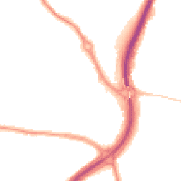 Night-time road noise heatmap for DH4 4AP