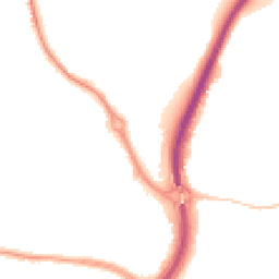 Night-time road noise heatmap for DH4 4AZ