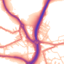 Daytime road noise heatmap for DH4 4BW