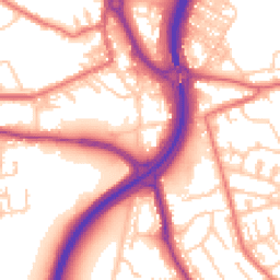 Daytime road noise heatmap for DH4 4DJ