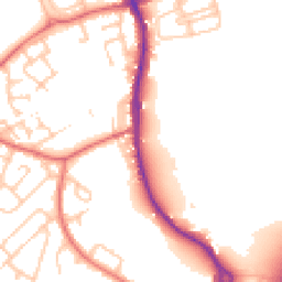 Daytime road noise heatmap for DH4 4DU