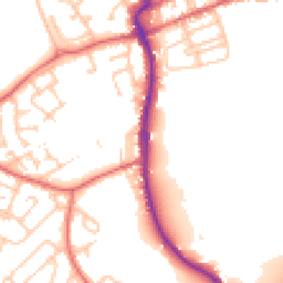 Daytime road noise heatmap for DH4 4EB