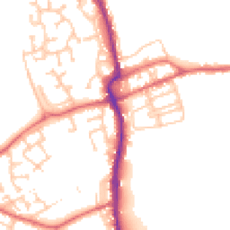 Daytime road noise heatmap for DH4 4EF