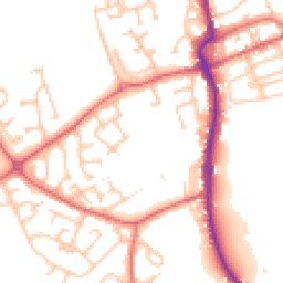 Daytime road noise heatmap for DH4 4FB