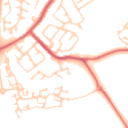 Daytime road noise heatmap for DH4 4PN