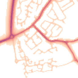 Daytime road noise heatmap for DH4 4PS