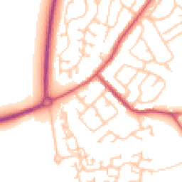 Daytime road noise heatmap for DH4 4QB
