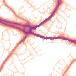 Daytime road noise heatmap for DH4 4QR