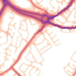 Daytime road noise heatmap for DH4 4RE