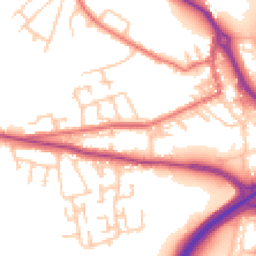 Daytime road noise heatmap for DH4 5DS