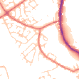 Daytime road noise heatmap for DH4 5HE