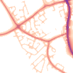Daytime road noise heatmap for DH4 5JL