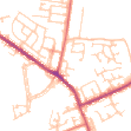 Daytime road noise heatmap for DH4 5NE