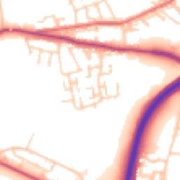 Daytime road noise heatmap for DH4 5QW
