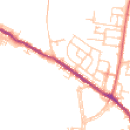 Daytime road noise heatmap for DH4 6HS