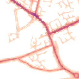 Daytime road noise heatmap for DH4 6NA