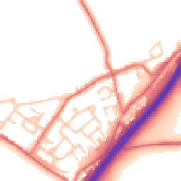 Daytime road noise heatmap for DH4 6PA