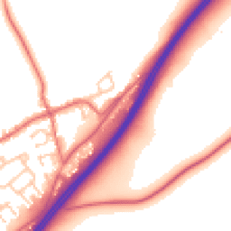 Daytime road noise heatmap for DH4 6PP