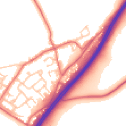 Daytime road noise heatmap for DH4 6PQ