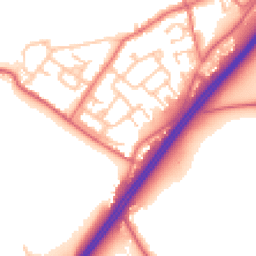 Daytime road noise heatmap for DH4 6RQ