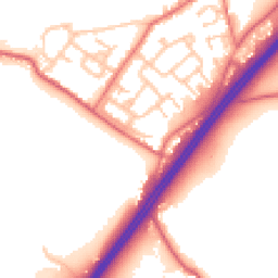 Daytime road noise heatmap for DH4 6SG