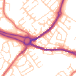 Daytime road noise heatmap for DH4 7DT