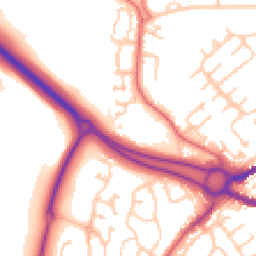 Daytime road noise heatmap for DH4 7LB