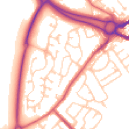 Daytime road noise heatmap for DH4 7LZ