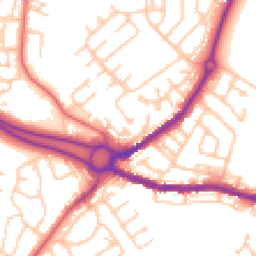 Daytime road noise heatmap for DH4 7NF