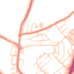 Daytime road noise heatmap for DH4 7NN