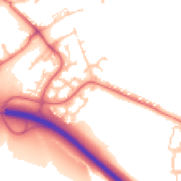Daytime road noise heatmap for DH4 7SB