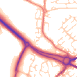 Daytime road noise heatmap for DH4 7SP