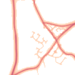 Daytime road noise heatmap for DH6 1DE
