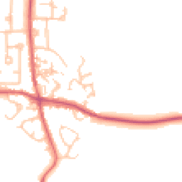 Daytime road noise heatmap for DH6 1JX