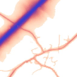 Daytime road noise heatmap for DL10 6NQ
