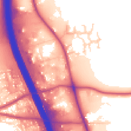 Daytime road noise heatmap for DL10 7JD